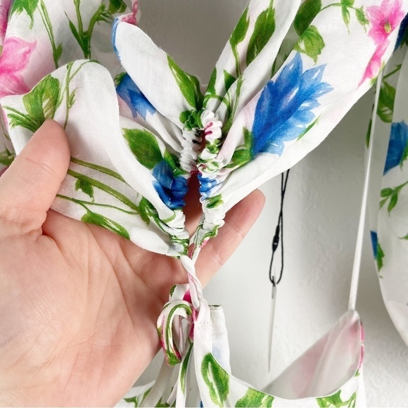 Alice McCall Rolling Meadows Floral Midi Dress Cut Out Cotton White Summer Party - Picture 6 of 14